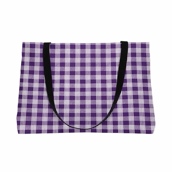 ALOHA Collection Handbags - Purple Palaka Carry All Tote Bag
